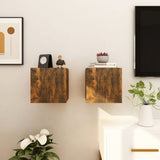 Wall mounted TV cabinets 2 pcs Smoked oak 30.5x30x30 cm