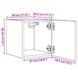 Meubles TV muraux 4 pcs Chêne fumé 30,5x30x30 cm