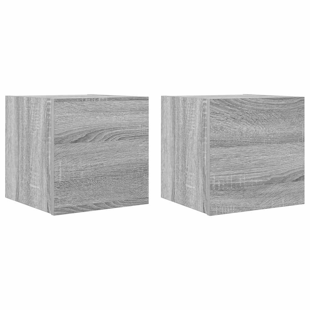 Meubles TV muraux 2 pcs Sonoma gris 30,5x30x30 cm