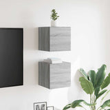 2 pcs Wall-mounted TV cabinets Sonoma grey 30.5x30x30 cm