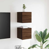 Meubles TV muraux 2 pcs Chêne marron 30,5x30x30 cm