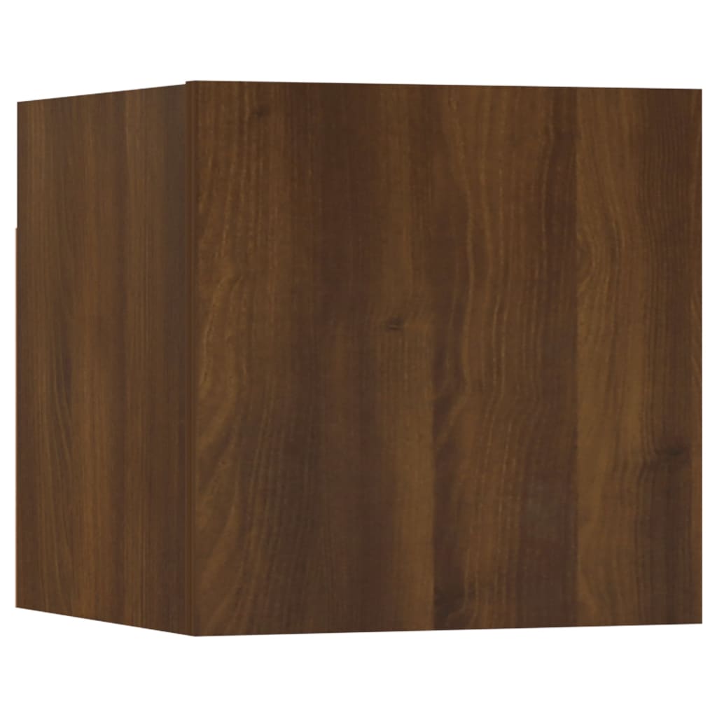 4 pcs Wall Mounted TV Cabinets Brown Oak 30.5x30x30 cm