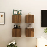 4 pcs Wall Mounted TV Cabinets Brown Oak 30.5x30x30 cm