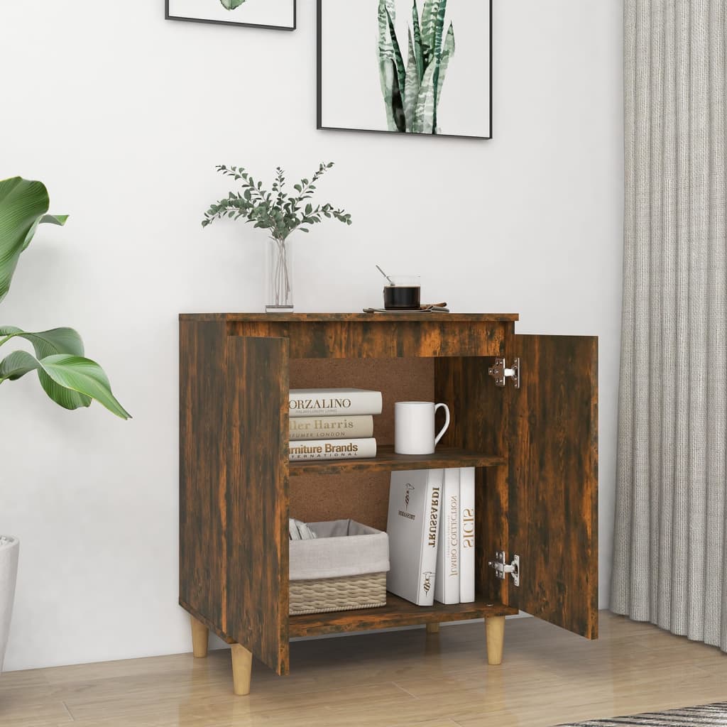 Buffet Chêne fumé 60x35x70 cm Bois d'ingénierie