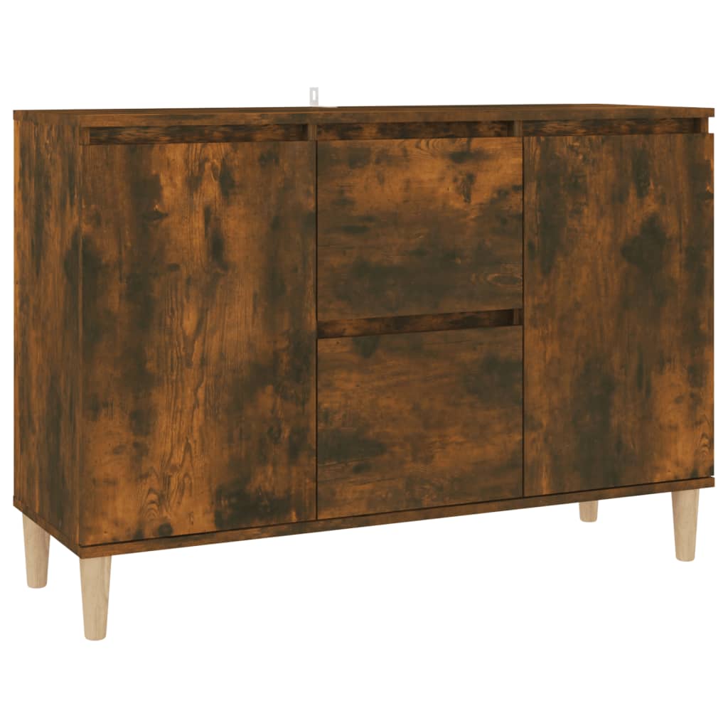 Buffet Chêne fumé 101x35x70 cm Bois d'ingénierie