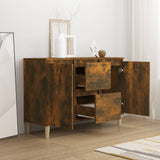 Buffet Chêne fumé 101x35x70 cm Bois d'ingénierie