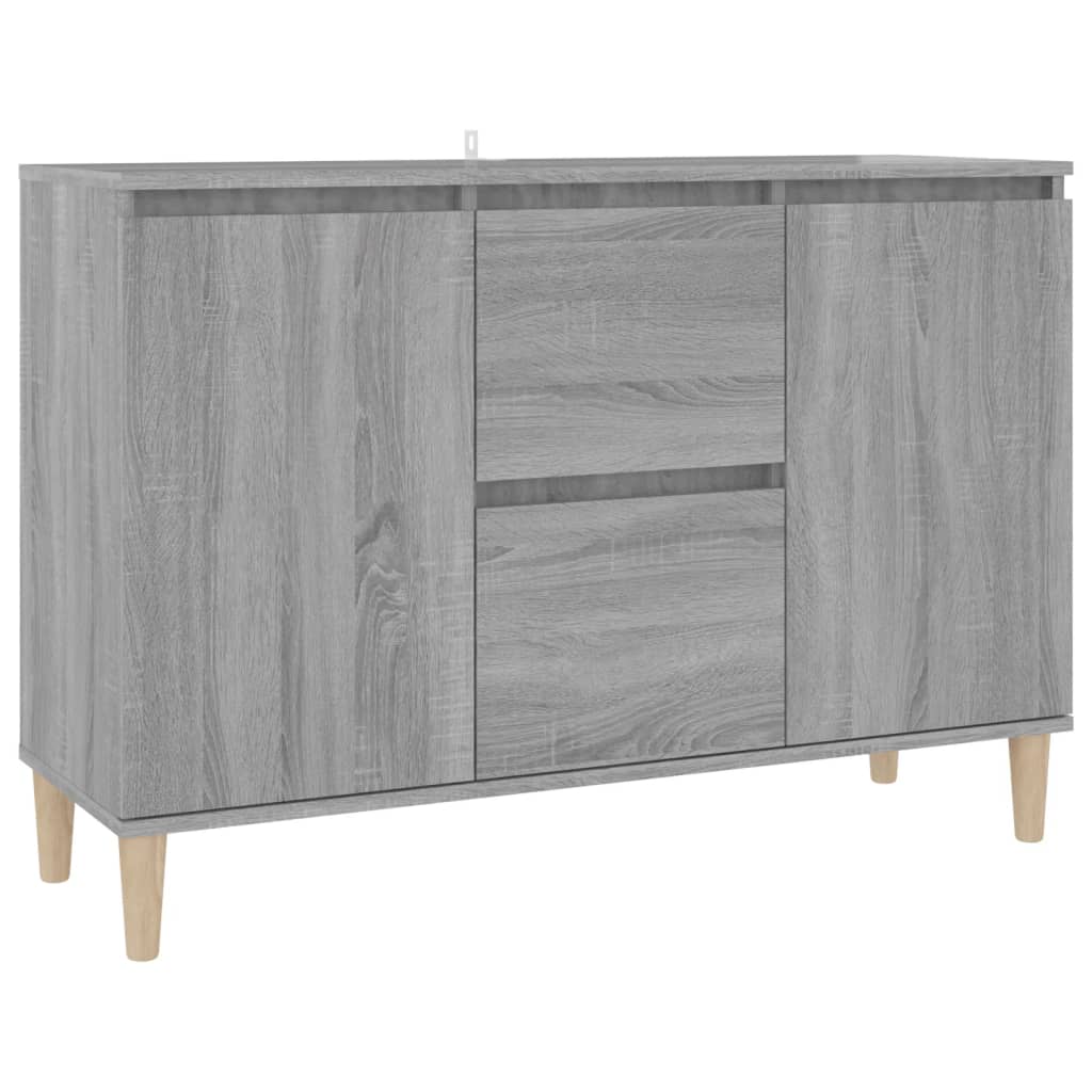 Sonoma graues Sideboard 101x35x70 cm Holzwerkstoff