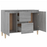 Sonoma graues Sideboard 101x35x70 cm Holzwerkstoff