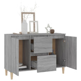 Sonoma gray sideboard 101x35x70 cm Engineered wood