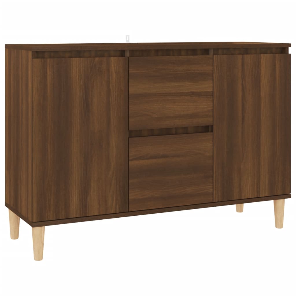 Sideboard Brown Oak 101x35x70 cm Engineered wood