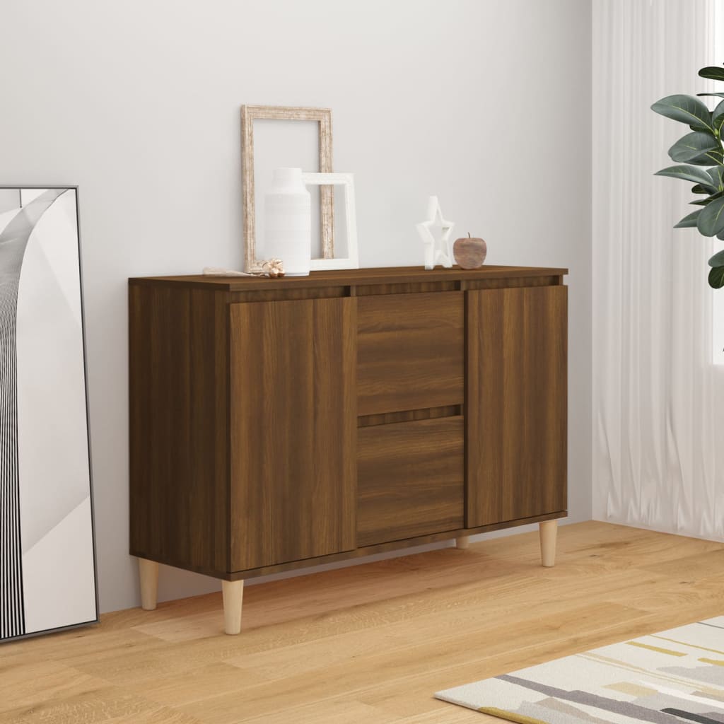 Sideboard Brown Oak 101x35x70 cm Engineered wood