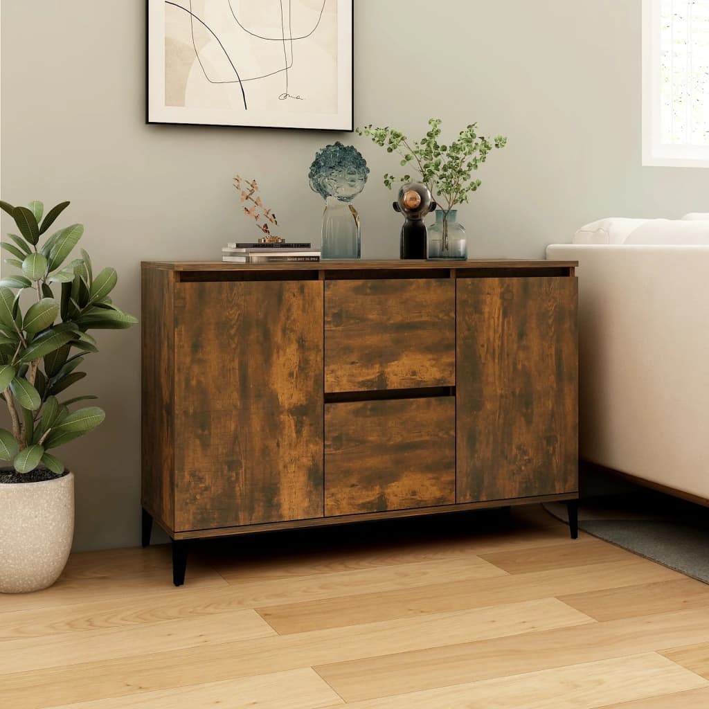 Sideboard Smoked Oak 104x35x70 cm Engineered wood