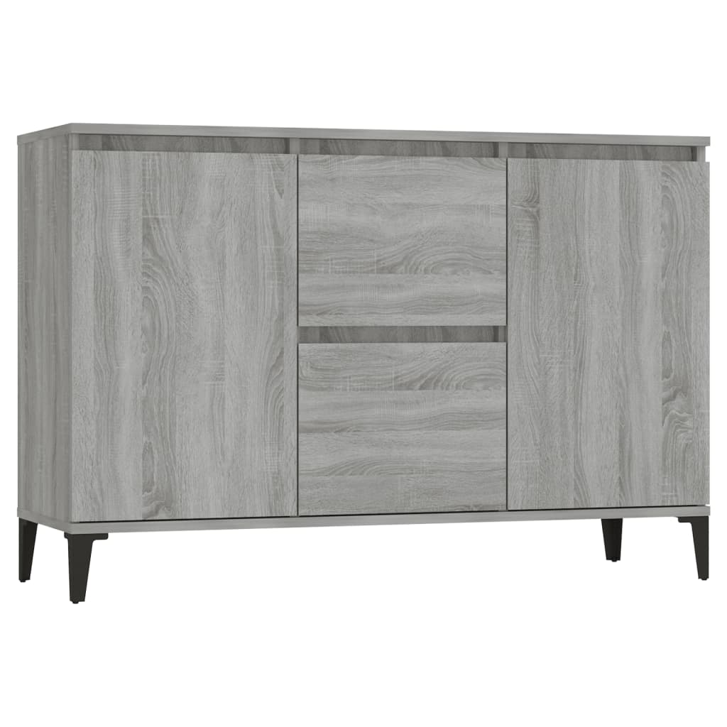 Sonoma graues Sideboard 104x35x70 cm Holzwerkstoff