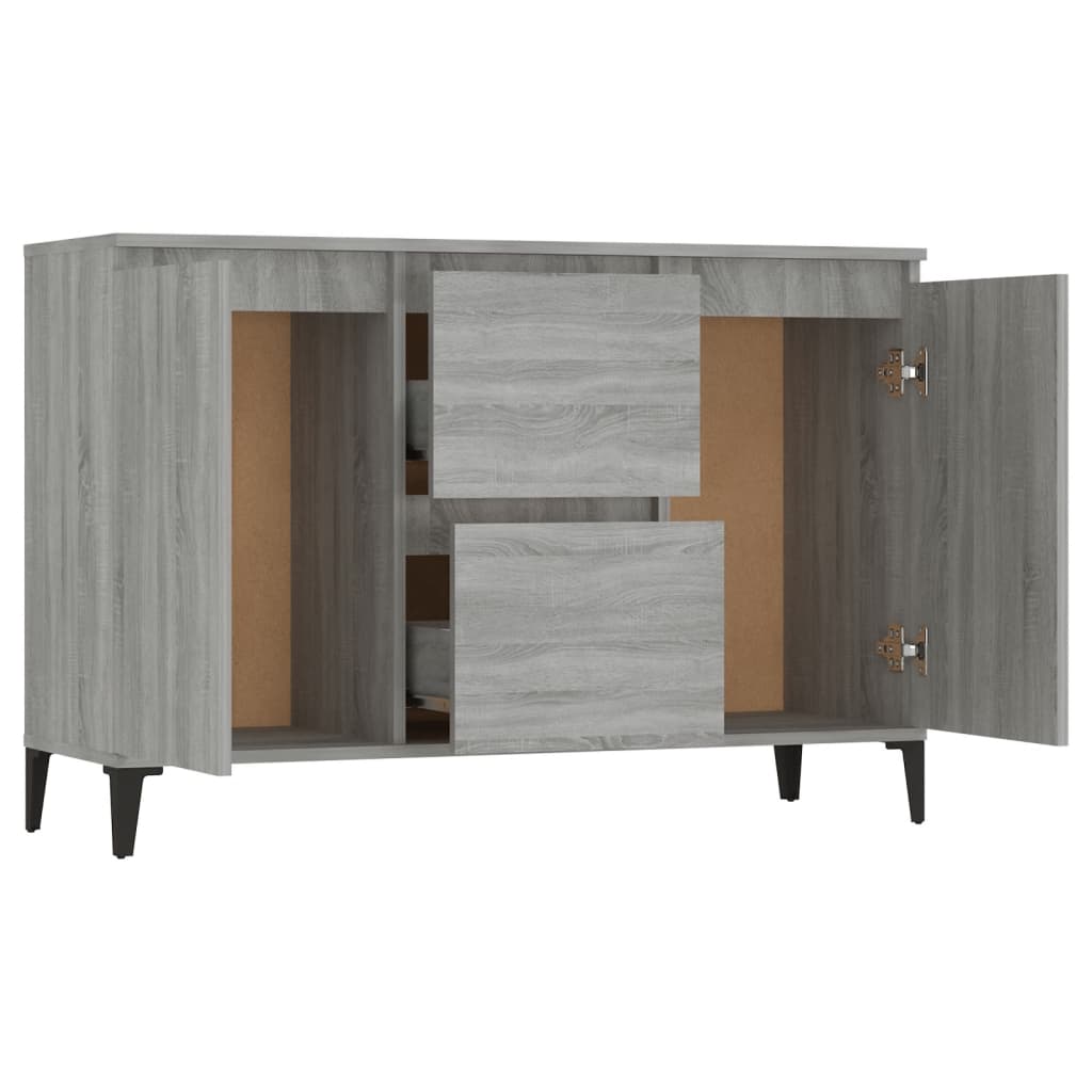 Sonoma graues Sideboard 104x35x70 cm Holzwerkstoff