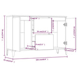 Sonoma graues Sideboard 104x35x70 cm Holzwerkstoff