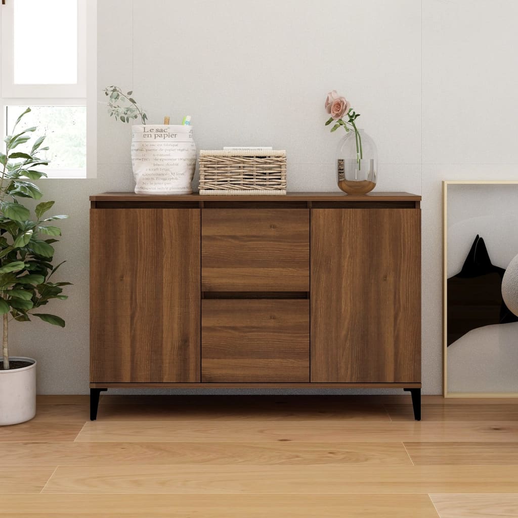 Buffet Chêne marron 104x35x70 cm Bois d'ingénierie