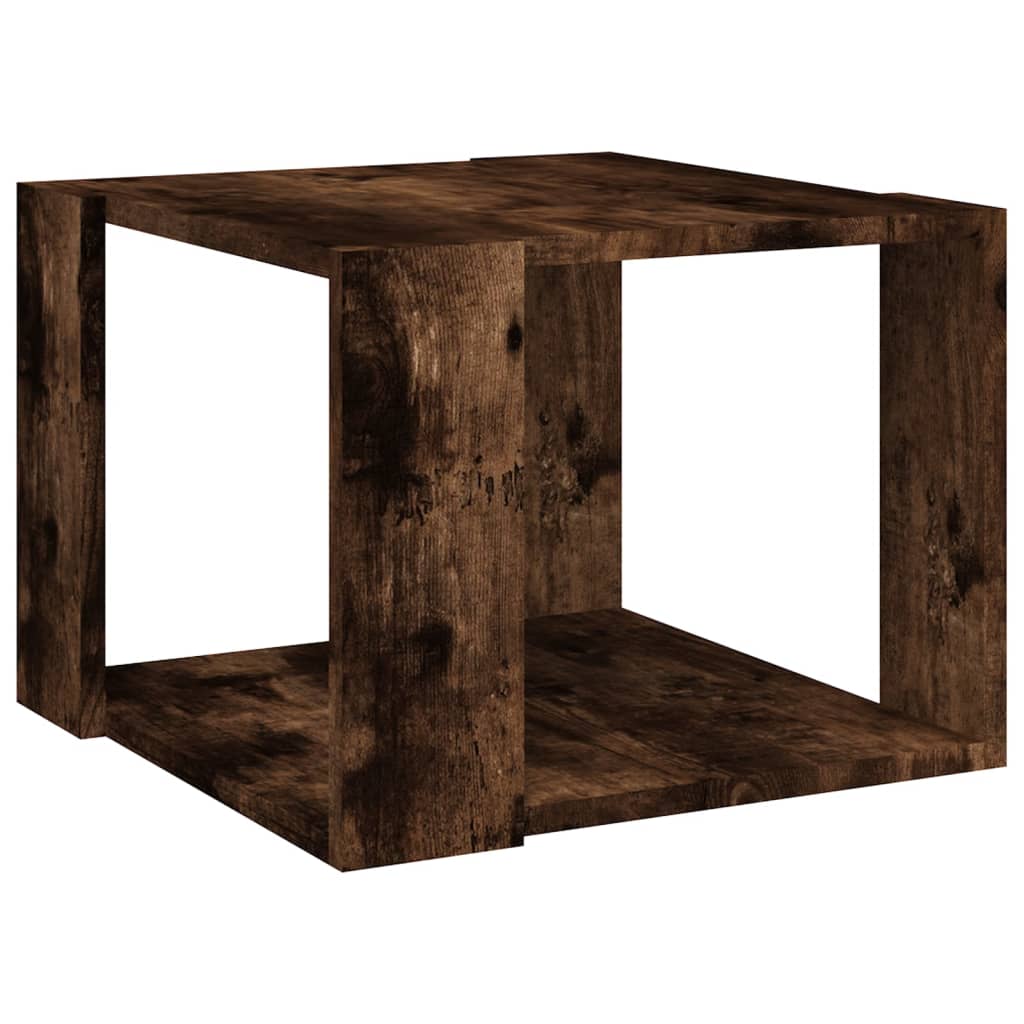 Table basse Chêne fumé 40x40x30 cm Bois d'ingénierie