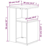 Table d'appoint Sonoma gris 36x30x56 cm Bois d'ingénierie