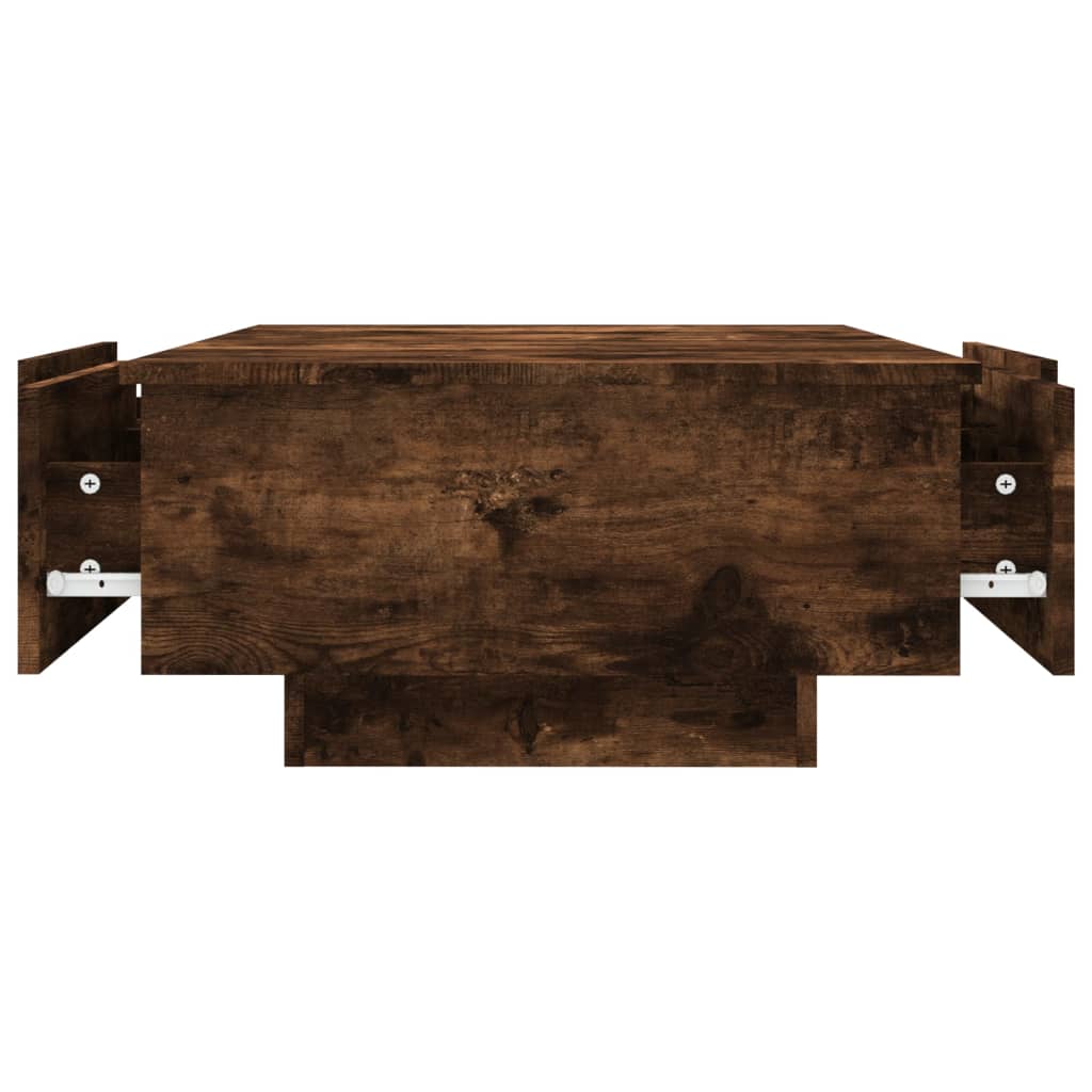 Table basse Chêne fumé 90x60x31 cm Bois d'ingénierie