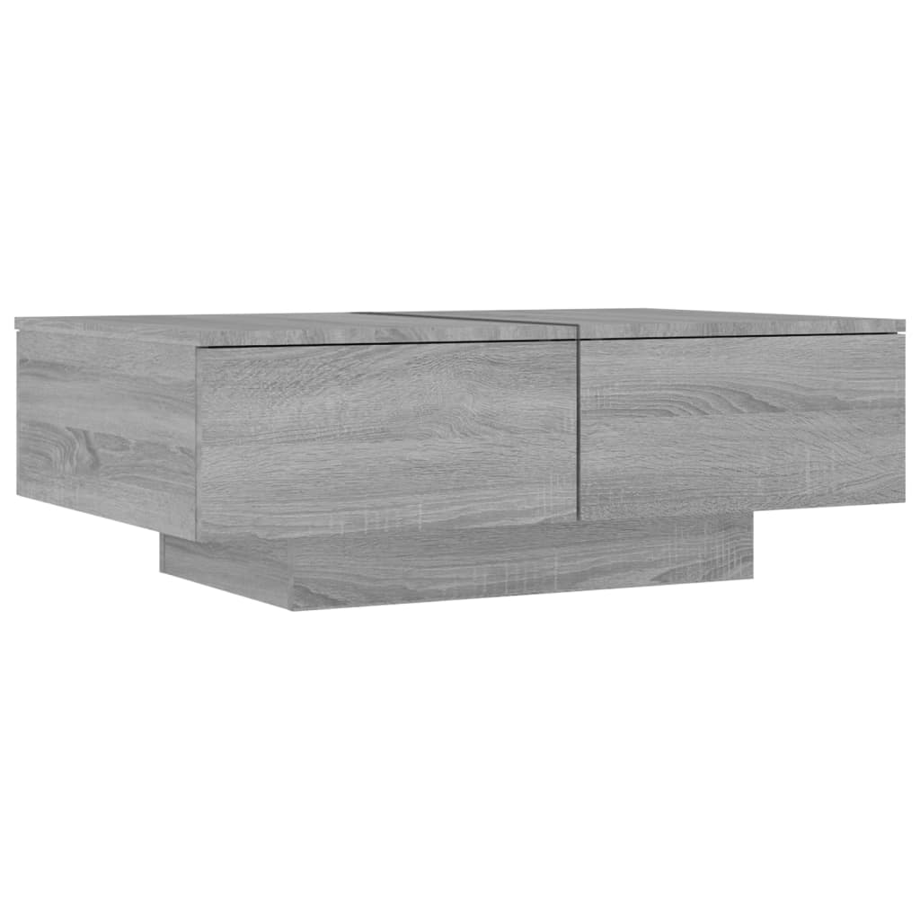 Table basse Sonoma gris 90x60x31 cm Bois d'ingénierie