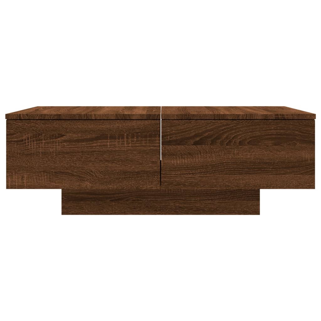 Table basse Chêne marron 90x60x31 cm Bois d'ingénierie