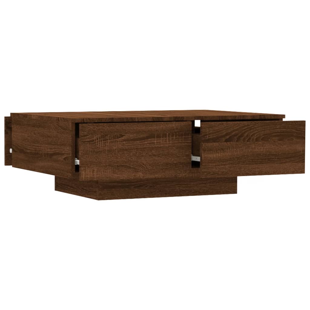 Table basse Chêne marron 90x60x31 cm Bois d'ingénierie