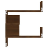 Étagère d'angle murale Chêne marron 40x40x50 cm Bois ingénierie