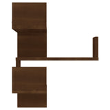 Étagères d'angle murales 2 pcs Chêne marron 40x40x50 cm Bois