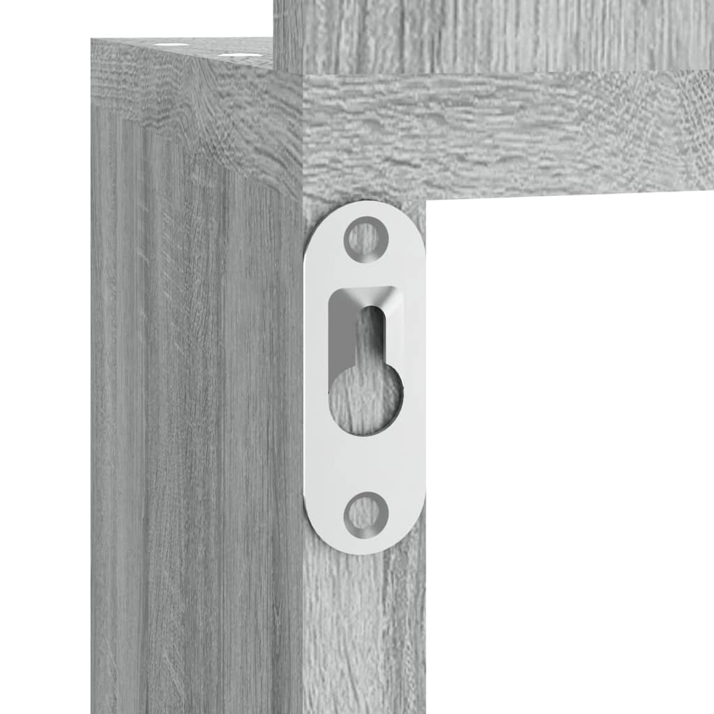 Étagère angle murale Sonoma gris 20x20x127,5 cm Bois ingénierie