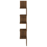 Étagère d'angle murale Chêne brun 20x20x127,5cm Bois ingénierie