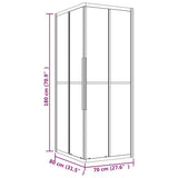 Cabine de douche ESG dépoli 80x70x180 cm