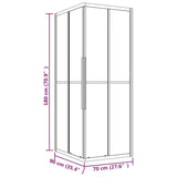 Cabine de douche ESG dépoli 90x70x180 cm