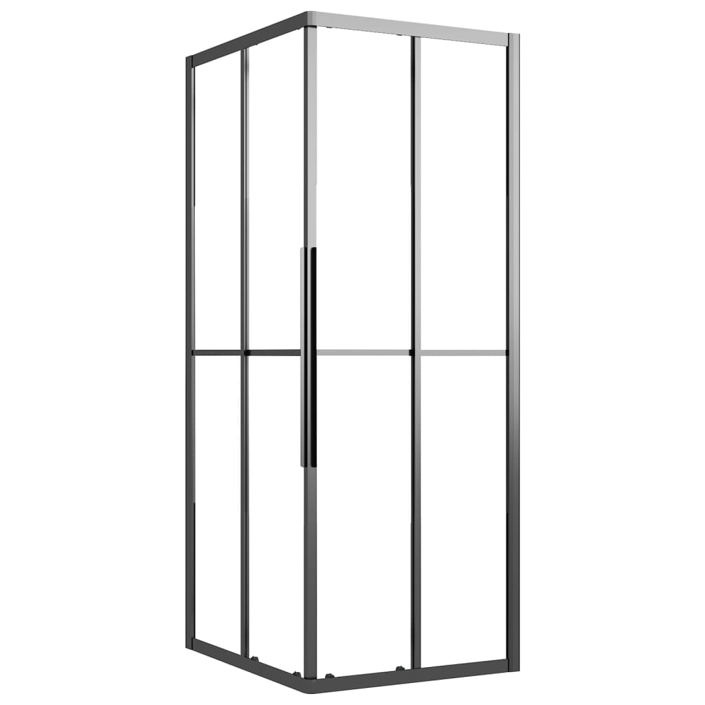 ESG Semi-Frosted Shower Cabin 80x70x180 cm Black