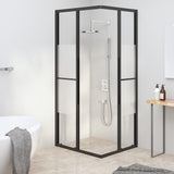 ESG Semi-Frosted Shower Cabin 80x70x180 cm Black