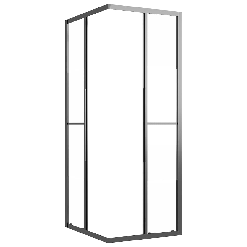 ESG Semi-Frosted Shower Cabin 80x70x180 cm Black