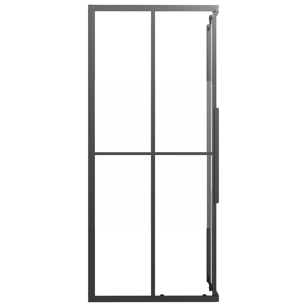 ESG Semi-Frosted Shower Cabin 80x70x180 cm Black