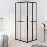 ESG frosted shower cabin 90x70x180 cm Black