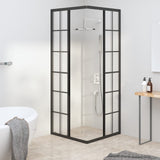 ESG frosted shower cabin 80x80x180 cm Black