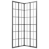 ESG frosted shower cabin 80x80x180 cm Black