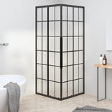 ESG frosted shower cabin 80x80x180 cm Black