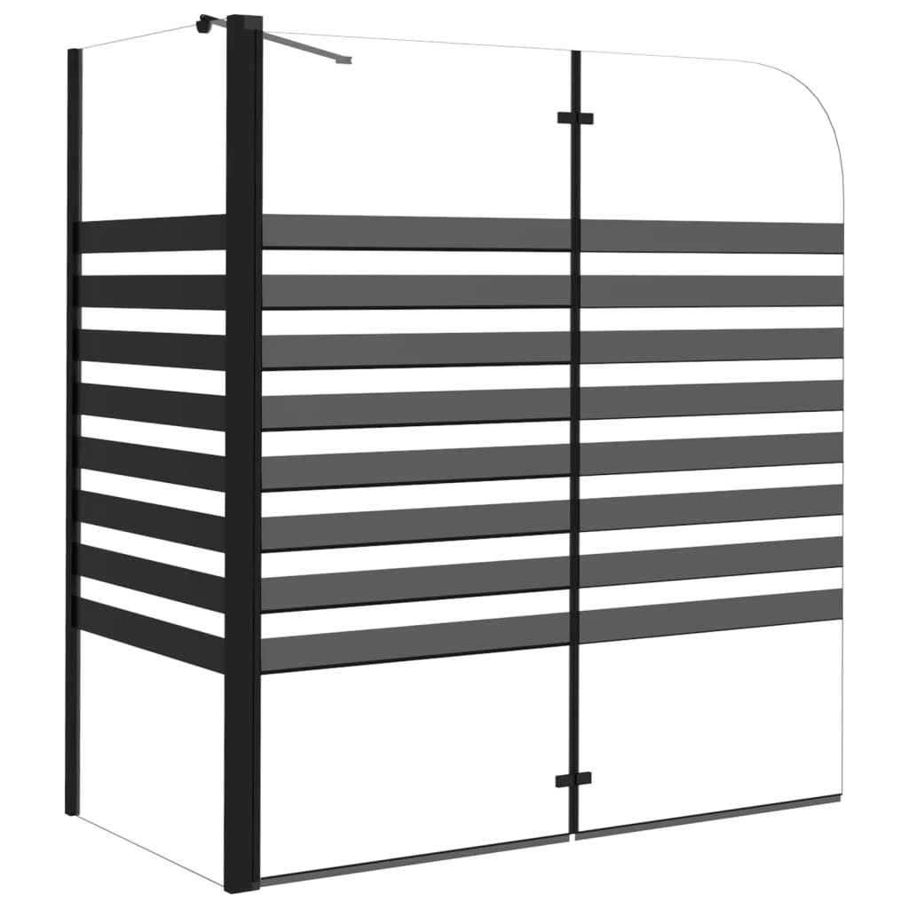 Gestreifte Duschkabine 120x68x130 cm Gehärtetes Glas