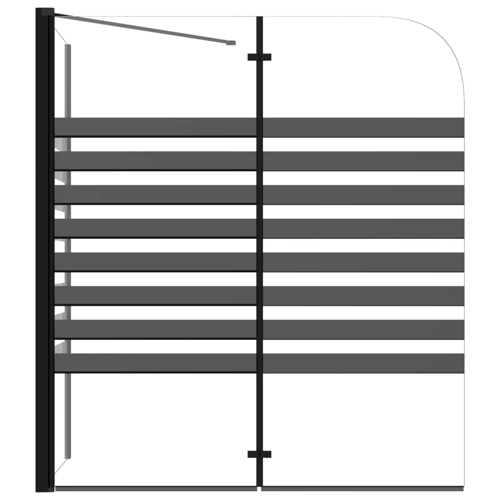 Gestreifte Duschkabine 120x68x130 cm Gehärtetes Glas