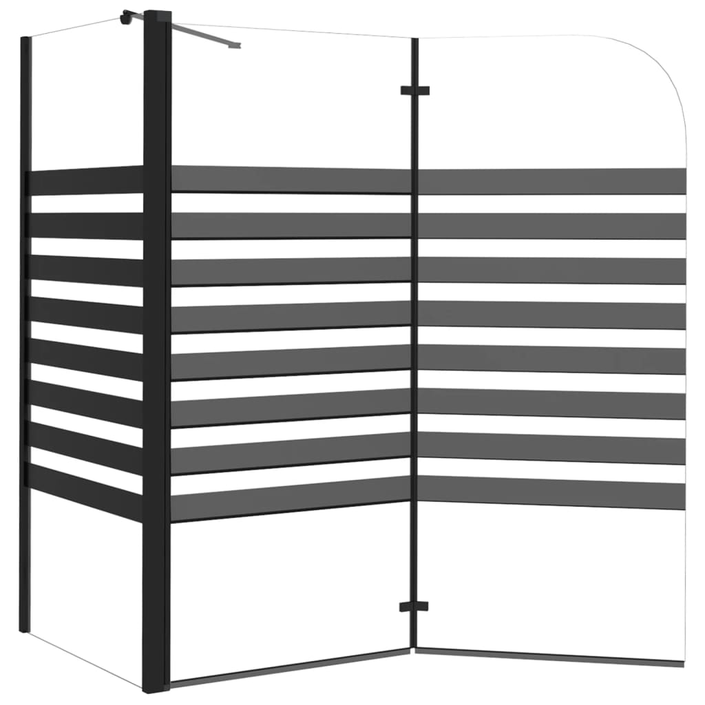 Gestreifte Duschkabine 120x68x130 cm Gehärtetes Glas