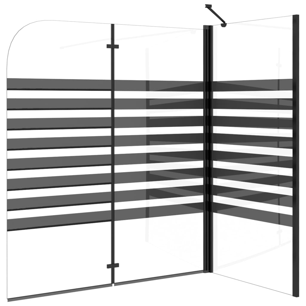 Gestreifte Duschkabine 120x68x130 cm Gehärtetes Glas