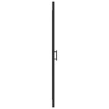 Shower door 81x195 cm Half-frosted tempered glass Black