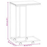 Beistelltisch mit Rollen Schwarz 40x30x63,5 cm Holzwerkstoff