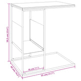 Table d'appoint Blanc 55x36x59,5 cm Bois d'ingénierie