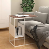 Side table White 55x36x59.5 cm Engineered wood