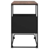 Beistelltisch mit Rollen, schwarz, 55 x 36 x 63,5 cm, Holzwerkstoff