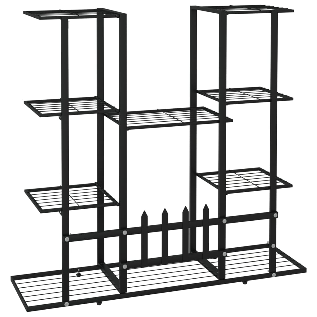 Support à plantes 94,5x25x89 cm Noir Fer